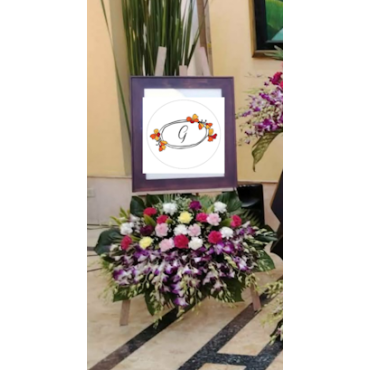Funeral easel flower...